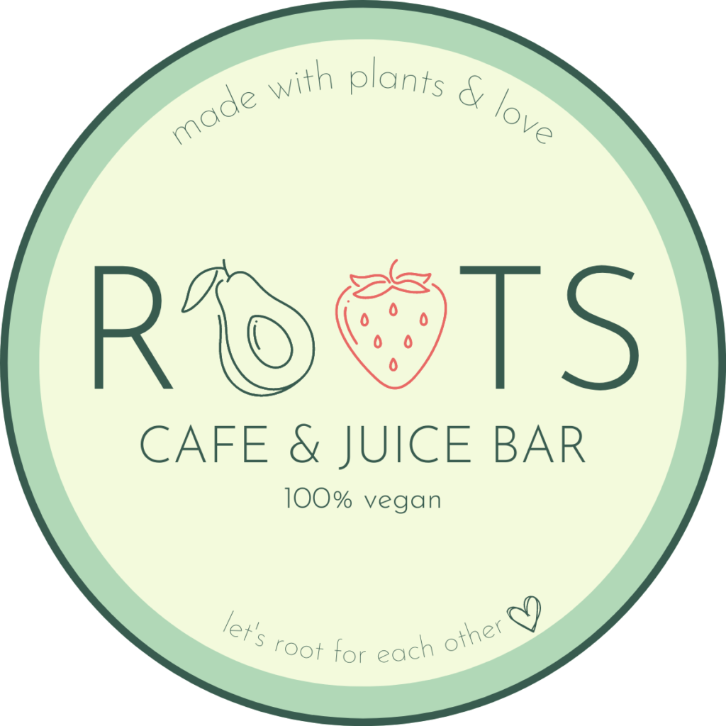 Yellow and Green Retro Illustration Organic Product Label Circle sticker - Roots Cafe & Juice Bar